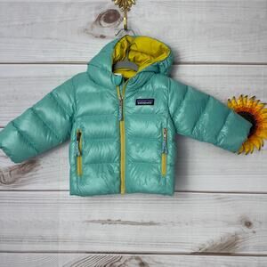patagonia baby‎ hi-loft down sweater hoodie 3-6M